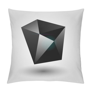 Personality  Vector Black Geometric Object. Pillow Covers