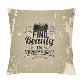 Personality  Quote Typographical Background About Photography Pillow Covers