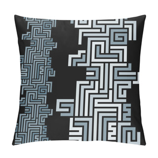 Personality  Geometric Monochrome Lines Background With Vertical Elements. Pillow Covers