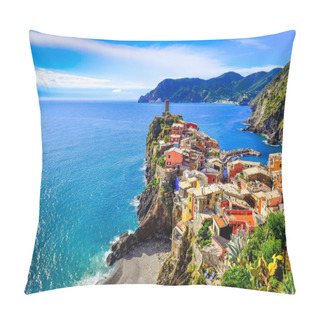 Personality  Scenic View Of Colorful Village Vernazza In Cinque Terre Pillow Covers