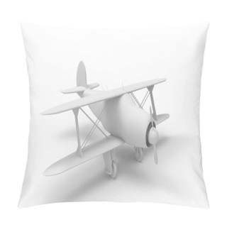 Personality  3d Rendering Of A Bi Plane Isolated In White Background Pillow Covers