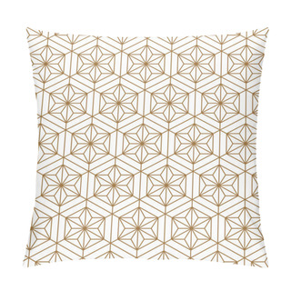 Personality  Japanese Seamless Pattern In Style Woodwork Kumiko Ornament. Pillow Covers