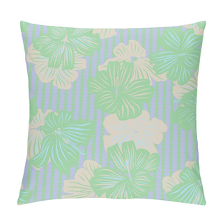 Personality  Pastel Floral Striped Seamless Pattern Design For Fashion Textiles And Graphics Pillow Covers