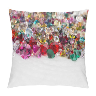 Personality  Collection Of Many Different Natural Gemstones. Pillow Covers