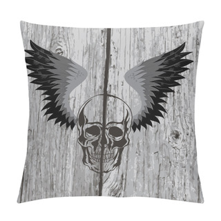Personality  Skull Illustration. Pillow Covers