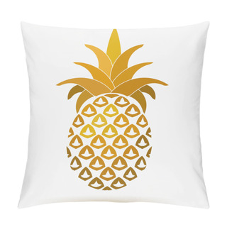 Personality  Pineapple Golden Fruit Design Element, Tropical Summer Food Pillow Covers