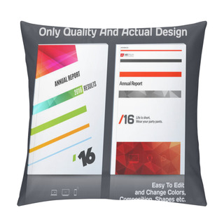 Personality  Set Of Business Vector Template, Brochure Design, Abstract Annual Report, Cover Modern Layout, Flyer In A4 Pillow Covers