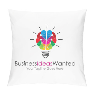 Personality  Unique Lighting And Color Brain With Brain Image Graphic Icon Logo Design Abstract Concept Vector Stock. Can Be Used As A Symbol Related To Creative Or Tech Pillow Covers