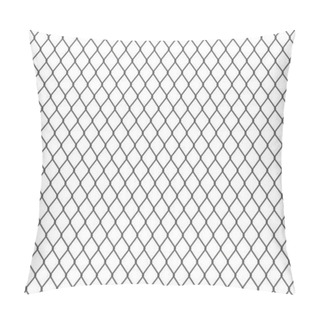 Personality  Seamless Metal Mesh Texture, Wire Fence On White Background, Vector Illustration. Pillow Covers