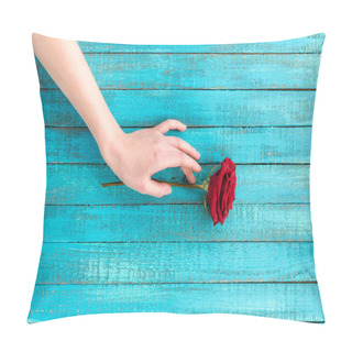 Personality  Hand Touching Rose Pillow Covers