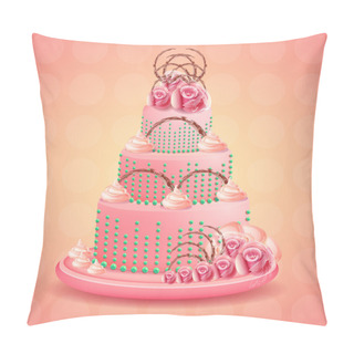 Personality  Birthday Cake Vector Illustration  Pillow Covers