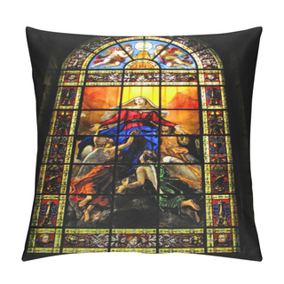 Personality  Stained Glass In Church Of Notre Dame De Lorette Pillow Covers