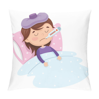 Personality  Vector Illustration Of Child Diseases Pillow Covers