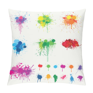 Personality  Colored Splats Pillow Covers