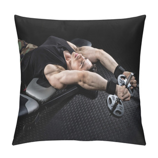 Personality  Athletic Man Exercising Pillow Covers