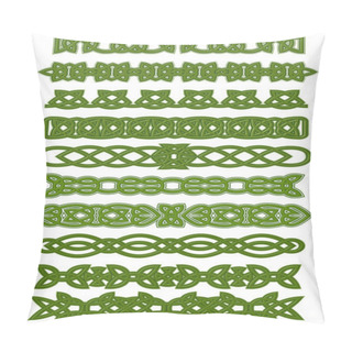 Personality  Green Celtic Knots Ornaments And Patterns Pillow Covers