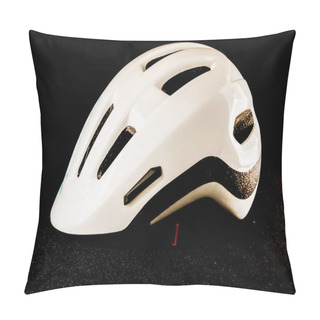 Personality  Picture Of A White Bicycle Bike Safety Helmet Pillow Covers