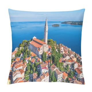 Personality  Aerial View To Roving Old Town, Popular Travel Destination In Croatia. Pillow Covers