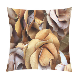 Personality  Artificial Flowerses From Birch Bark Pillow Covers