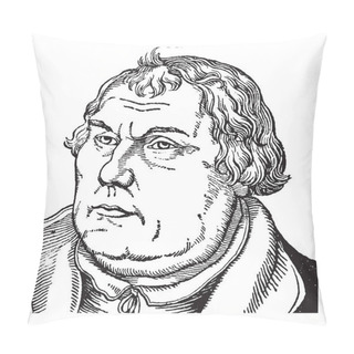 Personality  Martin Luther, Vintage Illustration Pillow Covers