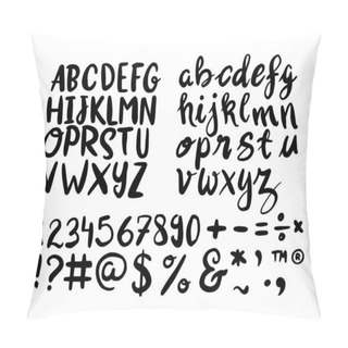 Personality  Modern Calligraphy Lowercase Alphabet. Handdrawn ABC Lettering. Line Script Font Typeface. Vector Illustration.  Pillow Covers
