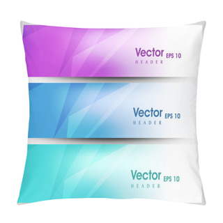 Personality  Website Header Or Banner Set With Beautiful Floral Design. EPS 1 Pillow Covers