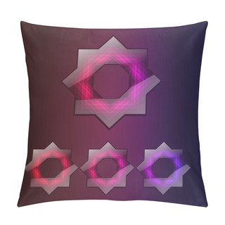 Personality  8 Point Star Vector Icons Pillow Covers