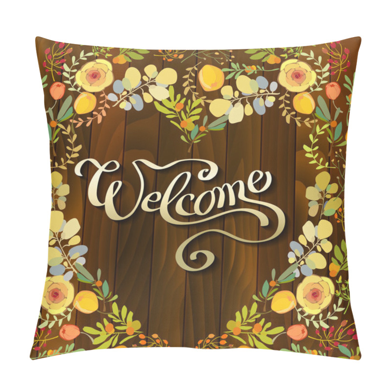 Personality  Calligraphy floral card pillow covers