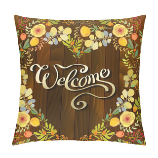 Personality Calligraphy Floral Card Pillow Covers