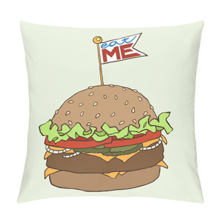 Personality  Burger Pillow Covers