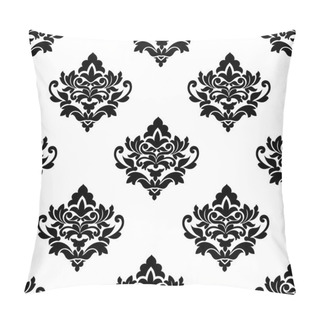 Personality  Black And White Repeat Floral Arabesque Pattern Pillow Covers
