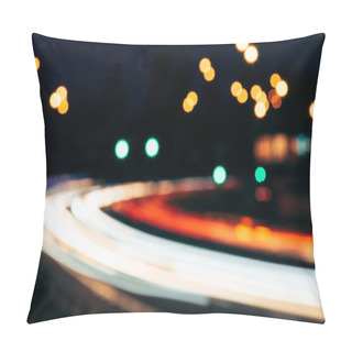 Personality  Colorful Bokeh Lights Of Night City As Background Pillow Covers