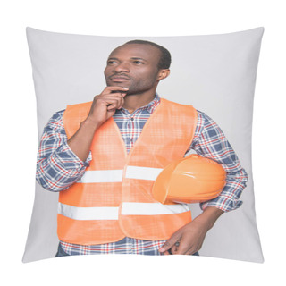 Personality  Thoughtful Construction Worker   Pillow Covers