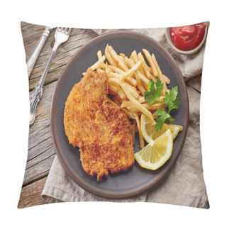 Personality  Schnitzel And Fried Potatoes Pillow Covers