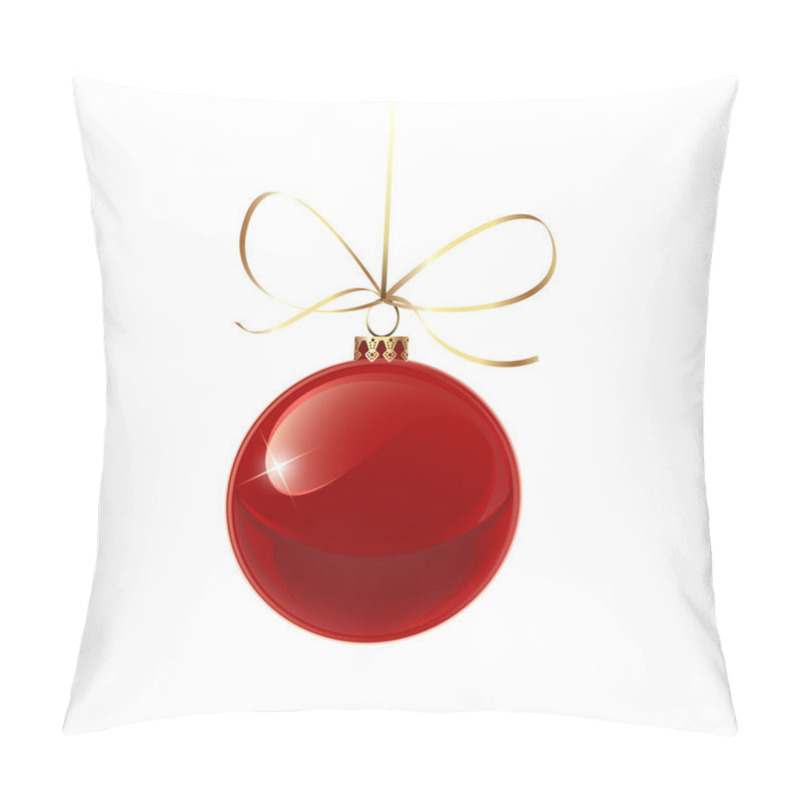 Personality  Christmas Red Bauble Pillow Covers