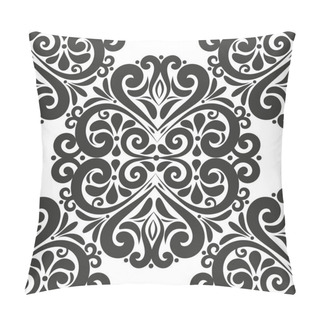 Personality  Beautiful, Black Vintage Seamless Pattern. Vintage, Paisley Elements. Ornament. Pillow Covers