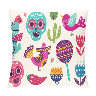 Personality  Illustration About Mexico Pillow Covers