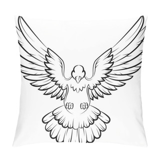 Personality  Cartoon Dove Birds Logo For Peace Concept And Wedding Design Pillow Covers