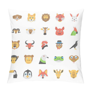 Personality  Flat Icon Set Of Animals And Birds  Pillow Covers