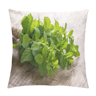 Personality  Bunch Of Green Fresh Mint Herbs Pillow Covers
