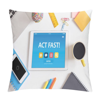Personality  ACT FAST! CONCEPT ON TABLET PC  Pillow Covers