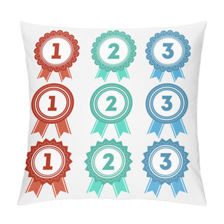 Personality  Ribbon Rosette Badges,Vector Illustration Pillow Covers