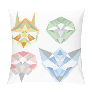 Personality  Geometric Polygon Animals Pillow Covers