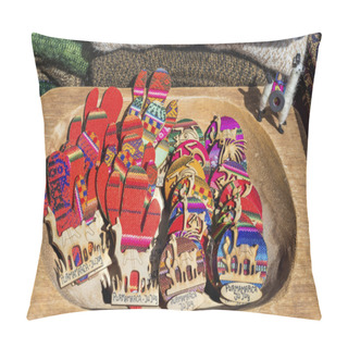 Personality  Wooden Crafts In Purmamarca, Jujuy, Argentina. Pillow Covers