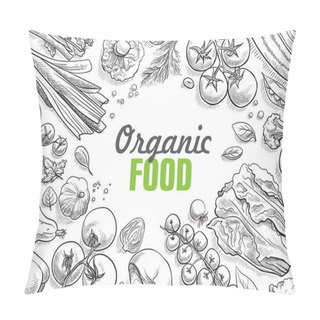 Personality  Collection Of Vegetables Hand-drawn Pillow Covers