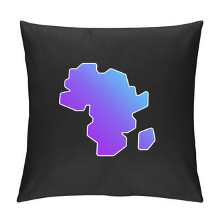 Personality  Africa Blue Gradient Vector Icon Pillow Covers