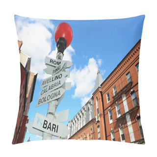 Personality Little Italy In Boston Pillow Covers
