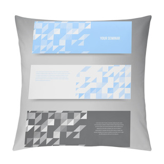 Personality  Vector Banners And Squares. Color Set Mosaic Pillow Covers