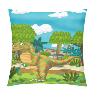 Personality  Cartoon Dinosaur Illustration Pillow Covers