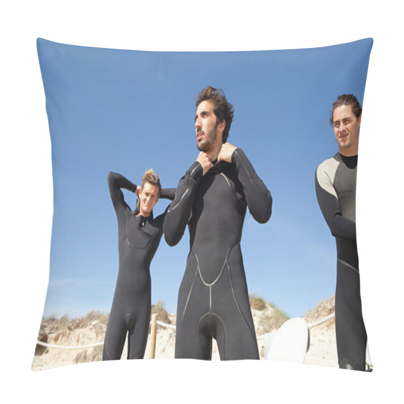 Personality  Friends On Sand Beach Pillow Covers